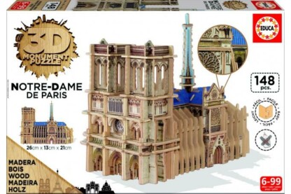 Educa 16974 - Notre Dame - 148 db-os 3D Monument fa puzzle