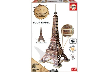 Educa 16998 - Eiffel-torony - 63 db-os 3D Monument fa puzzle