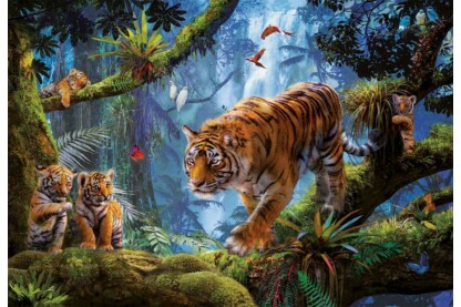 Educa 17662 - Tigrisek a dzsungelben - 1000 db-os puzzle