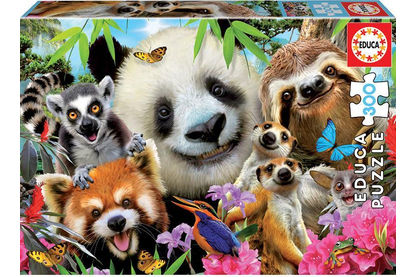 Educa 18610 - Selfies - Vidám állatok - 300 db-os puzzle