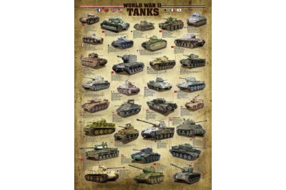 EuroGraphics 6000-0388 - World War II Tanks - 1000 db-os puzzle