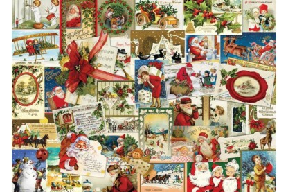 EuroGraphics 6000-0784 - Vintage Christmas Cards - 1000 db-os puzzle