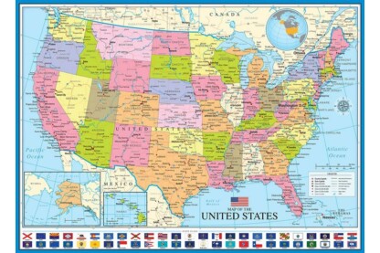 EuroGraphics 6000-0788 - Map of the USA - 1000 db-os puzzle