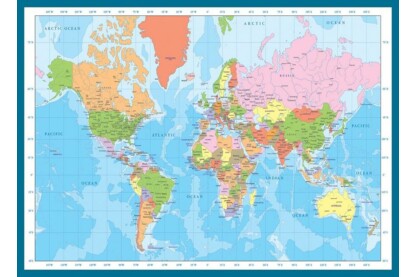 EuroGraphics 6000-1271 - Map of the World - 1000 db-os puzzle