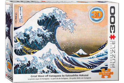 EuroGraphics 300 db-os 3D Lenticular puzzle - Kanagawa von Hokusai (6331-1545)