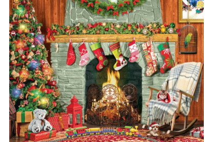 EuroGraphics 6500-5502 - Christmas by the Fireplace - 500 db-os puzzle