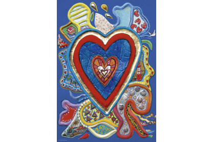 Heye 29707 - Hearts of Gold, Red and Blue - 500 db-os puzzle