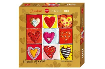 Heye 29765 - Quadrat puzzle - Hearts of Gold - All the 9 - 100 db-os puzzle