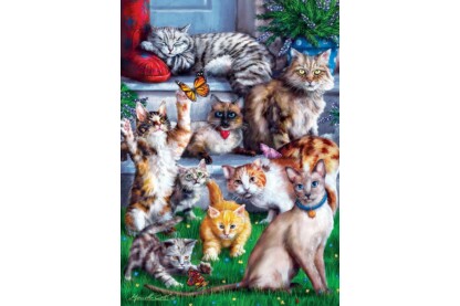 MasterPieces 71909 - Furry Friends - Butterfly Chasers - 1000 db-os puzzle