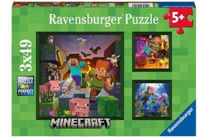 Ravensburger 3 x 49 db-os puzzle - Minecraft (05621)