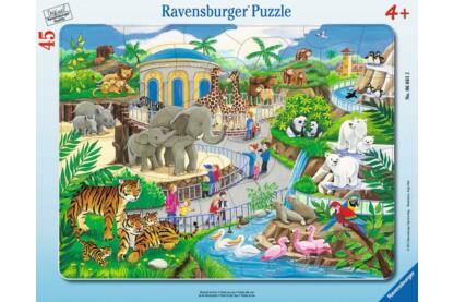 Ravensburger 06661 - Állatkerti látogatás - 45 db-os keretes puzzle
