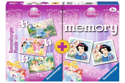 Ravensburger 07228 - Disney Princess - 4 az 1-ben puzzle és memóriajáték
