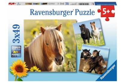 Ravensburger 08011 - Kedves lovak - 3 x 49 db-os puzzle