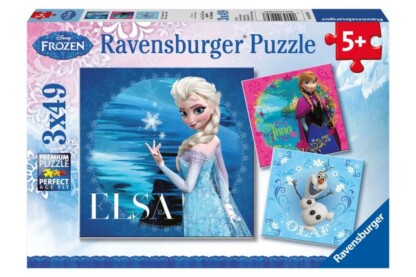 Ravensburger 09269 - Jégvarázs - Elsa, Anna és Olaf - 3 x 49 db-os puzzle