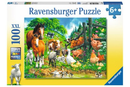 Ravensburger 10689 - Állati találka - 100 db-os XXL puzzle