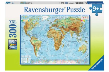 Ravensburger 13097 - Politikai világtérkép - 300 db-os XXL puzzle