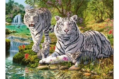 Ravensburger 14793 - Fehér tigrisek a folyónál - 500 db-os puzzle