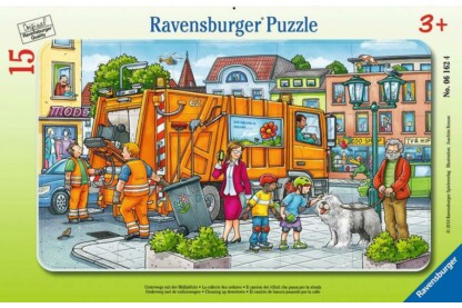 Ravensburger 06162 - Takarítás a belvárosban - 15 db-os keretes puzzle