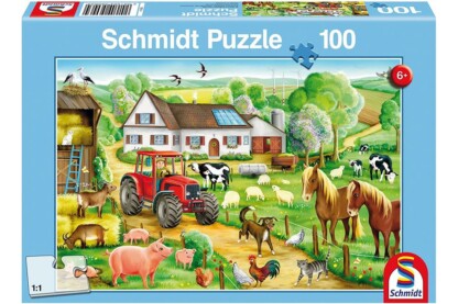 Schmidt 56003 - Merry Farmyard - 100 db-os puzzle