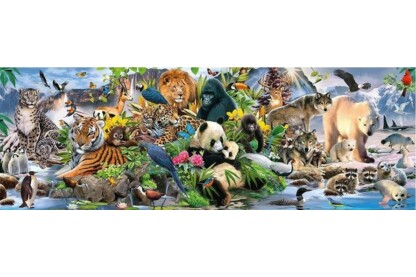 Schmidt 58384 - Panoráma puzzle - Colorful Animal Kingdom - 1000 db-os puzzle