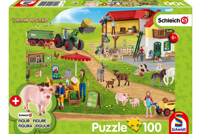 Schmidt 56404 - Farm World - 100 db-os Schleich puzzle figurával