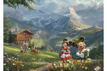 Schmidt 1000 db-os puzzle - Mickey and Minnie in the Alps, Thomas Kinkade (59938)