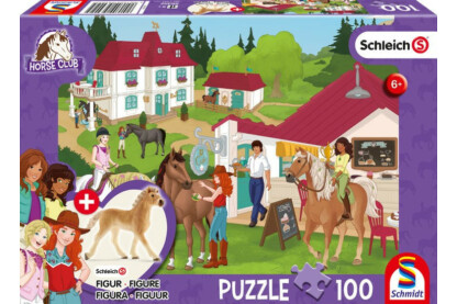Schmidt 100 db-os puzzle - Schleich - At the equestrian farm (56402)