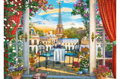 Schmidt 1000 db-os puzzle - A terrace in Paris (58976)