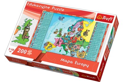 Trefl 15503 - Európa térkép - 200 db-os puzzle