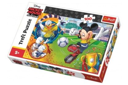 Trefl 16353 - Mickey Mouse és barátai - Mickey egér a pályán - 100 db-os puzzle
