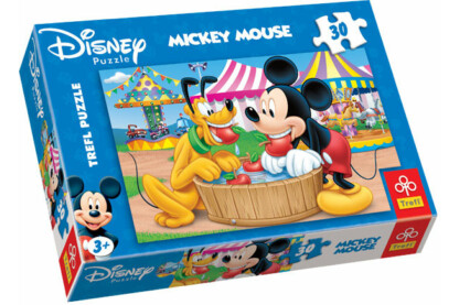 Trefl 18125 - Mickey egér és Plútó a vidámparkban - 30 db-os puzzle