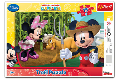 Trefl 31131 - Minni és Mickey vidéken - 15 db-os keretes puzzle