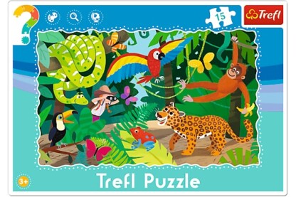Trefl 31219 - A dzsungelben - 15 db-os keretes puzzle