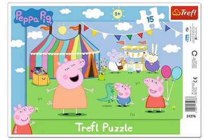 Trefl 31276 - Peppa malac a vásárban - 15 db-os keretes puzzle