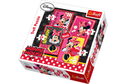 Trefl 34119 - A gyönyőrű Minnie - 4 az 1-ben (35, 48, 54, 70 db-os) puzzle