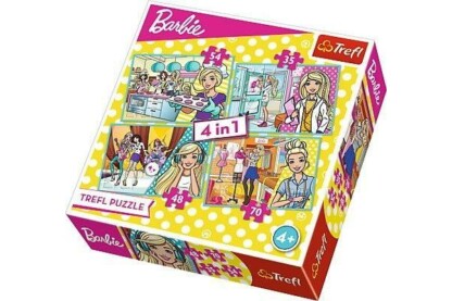 Trefl 34301 - Barbie - 4 az 1-ben (35, 48, 54, 70 db-os) puzzle