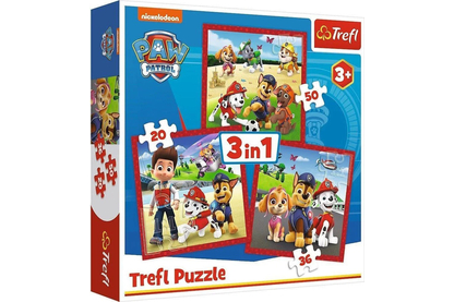Trefl 34867 - Mancs őrjárat - 3 az 1-ben puzzle (20,36,50 db-os)