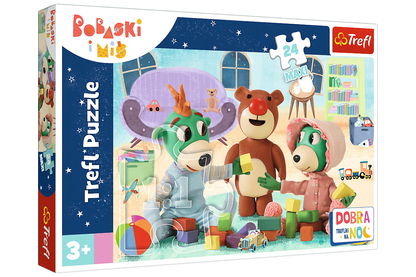 Trefl 24 db-os Maxi puzzle - Bobaski és a Medve - Jó éjszakát! (14325)