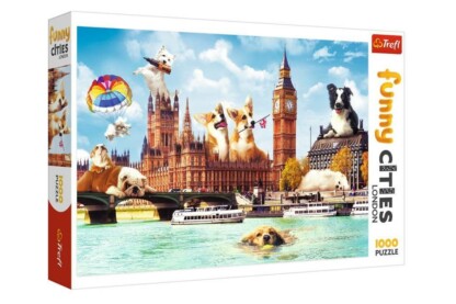Trefl 10596 - Funny Cities - Kutyák Londonban - 1000 db-os puzzle