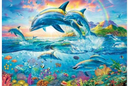 Trefl 26162 - Delfinek családja - 1500 db-os puzzle