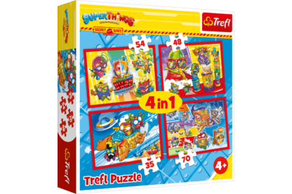 Trefl 34376 - Super Things - Titkos kémek - 4 az 1-ben (12, 15, 20, 24 db-os) puzzle
