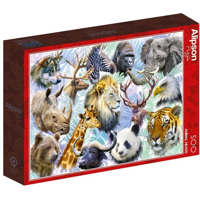 Alipson 50009 - Animal Heads - 500 db-os puzzle