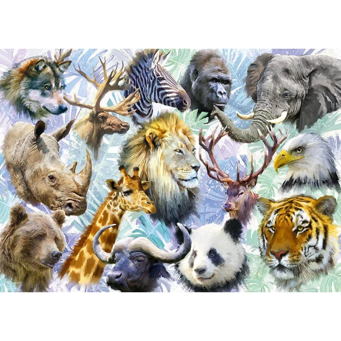 Alipson 50009 - Animal Heads - 500 db-os puzzle