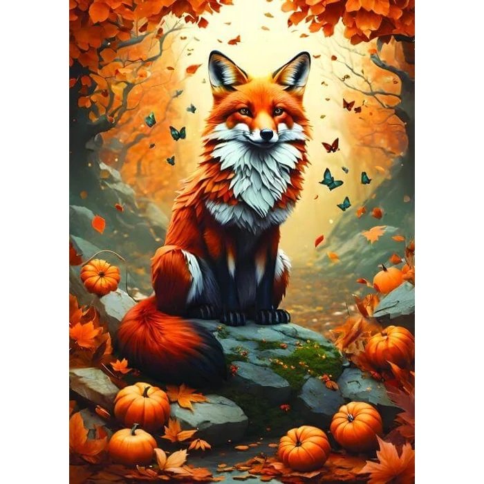 Alipson 50127 - Fox and Butterflies - 500 db-os puzzle