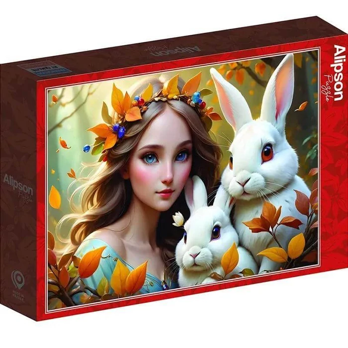 Alipson 50129 - Lady and Bunnies - 500 db-os puzzle
