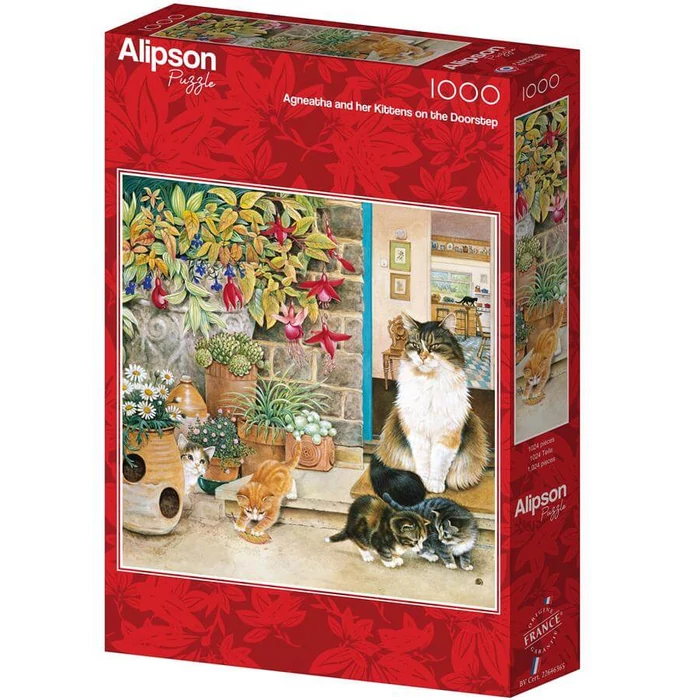 Alipson 50183 - Agneatha and her Kittens on the Doorstep - 1000 db-os puzzle