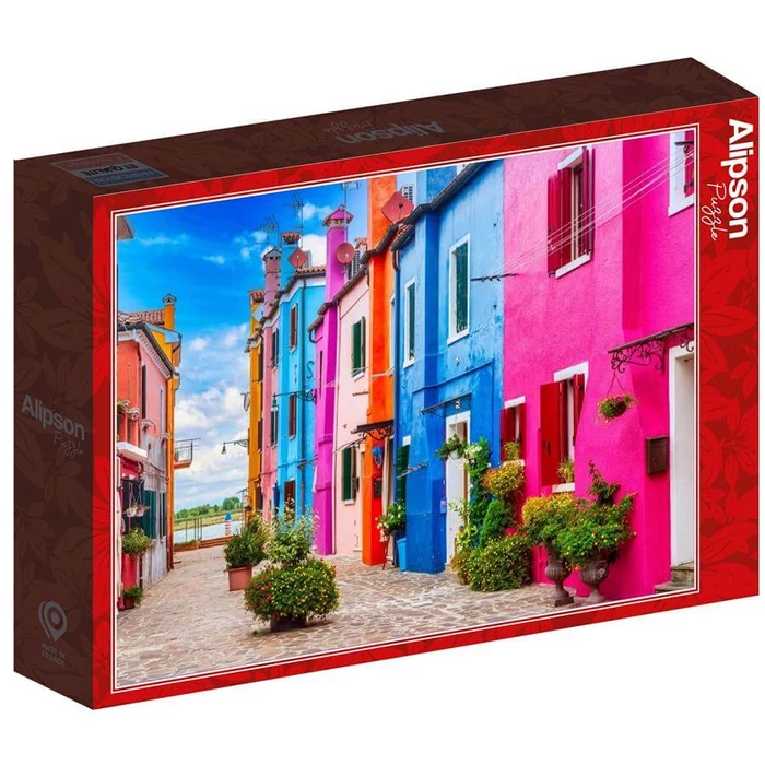 Alipson 50225 - Burano's Colourful Alleyway - 500 db-os puzzle