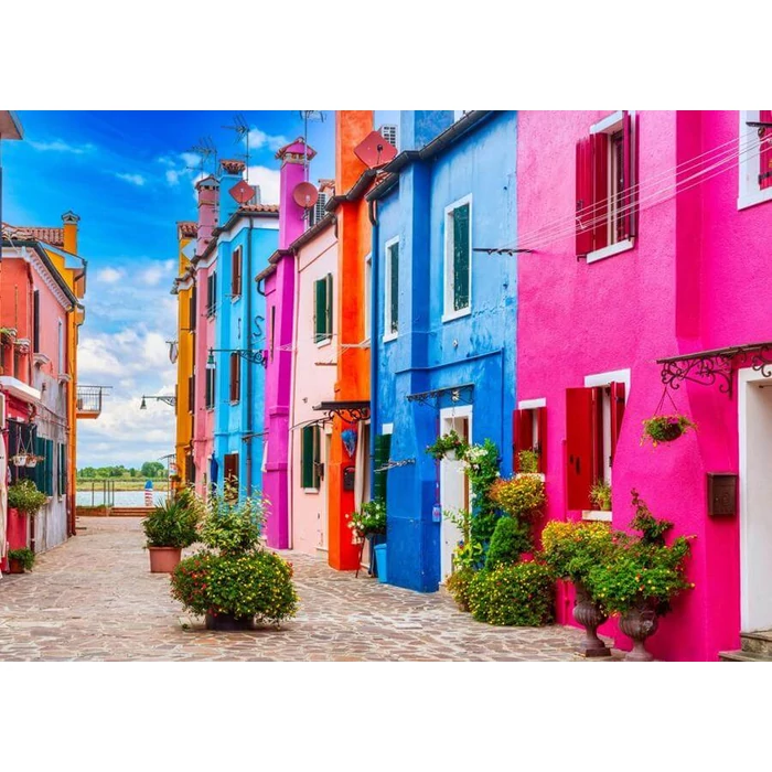Alipson 50225 - Burano's Colourful Alleyway - 500 db-os puzzle