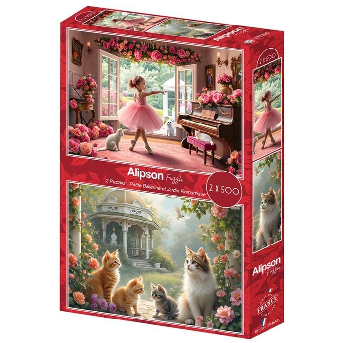 Alipson 50259 - Petite Ballerine et Jardin Romantique - 2 x 500 db-os puzzle