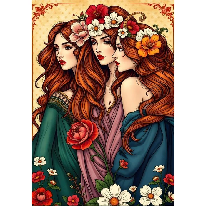 Alipson 50267 - The Three Flower Muses - 1000 db-os puzzle
